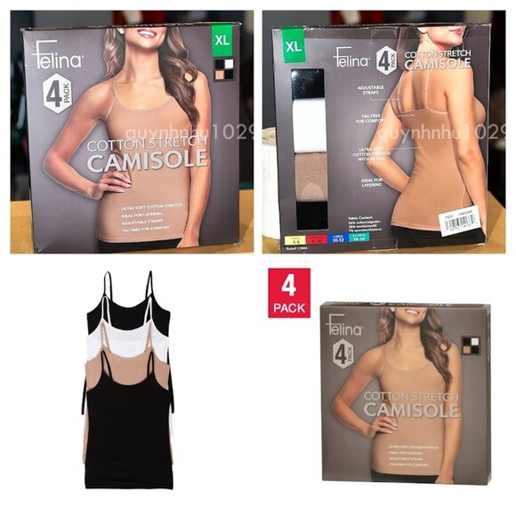 Felina Cotton Stretch Camisole - Tan - Picture 1 of 5